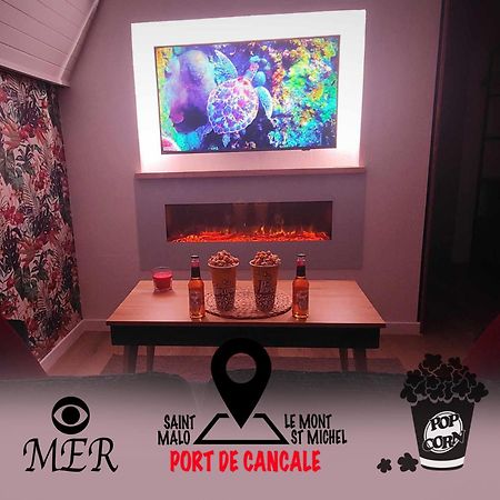 L'Etoile By Mrodbnb - Appart Neuf - Vue Mer - 25M Plage & Resto - Cine - Cheminee - Popcorn Cancale Exteriör bild