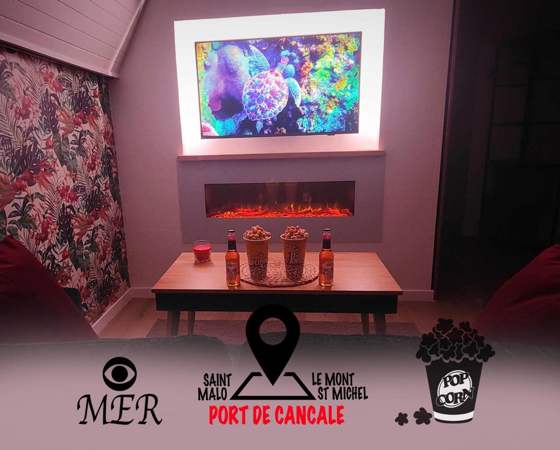 L'Etoile By Mrodbnb - Appart Neuf - Vue Mer - 25M Plage & Resto - Cine - Cheminee - Popcorn Cancale Exteriör bild